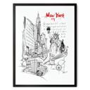 Poster Love your City - New York Freiheitsstatue Schwarz-Weiß