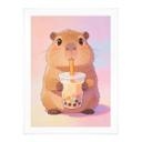 Plakat til Capybara-babyværelse med boblete