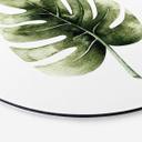 Tableau sur alu-Dibond rond Kvilis—feuille de Monstera