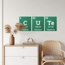 Sticker mural Cute - Mot avec le tableau périodique