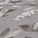 Papel pintado Floral con flores gris blanco - Papel pintado no tejido estilo acuarela floral