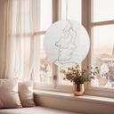 Akrylglasbillede, vinduesbillede til ophængning Faces Line Art - rund