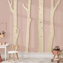 XXL panel mural de madera bosque de abedules (4 piezas) - álamo