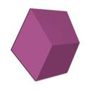 3D Hexagon Alu-Dibond - Magenta