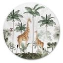 Tableau sur alu-Dibond rond Kikki Belle - Les girafes
