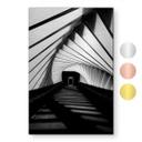 Geborsteld Alu-Dibond met goud-, zilver- & kopereffect - Architectuur tunnelperspectief - Jamal