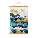 Póster de tela pico de montaña por encima de las nubes - SpaceFrog Designs