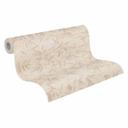 Blade tapet beige brun - subtilt tapet med mønster med bambuslook - Ikke-vævet tapet