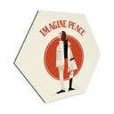 Sekskantet Billede Imagine Peace - To for fred og håb - Retrodrome - aluminium dibond