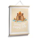 Plakat med ordsprog Sjov Capybara - Capy Life Saying