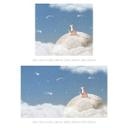 Fotomural de habitación infantil - Zorro en la luna con estrellas fugaces - Oliver Robins