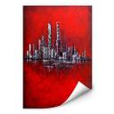 Zelfklevende Poster Fedrau - Red