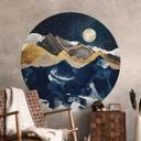 Vinilo decorativo cielo estrellado en invierno - SpaceFrog Designs - Redondo