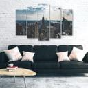 5 stykke lærredstryk, New York City Panorama