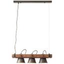Pendelleuchte Maria, braun, 115 x 70 cm, Holz Pendellampe, dimmbar