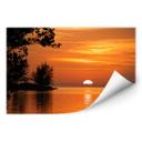 Zelfklevende Poster - Evening at the Lake