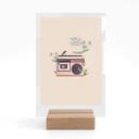 Bordskærm Retro Radio blomster - Frida Floral Studio