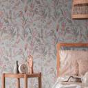 jungletapet sort guld - palmetapet grå - non-woven tapet palmeblade