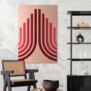Geborsteld Alu-Dibond met goud-, zilver- & kopereffect - Grafische retro bogen - Costa