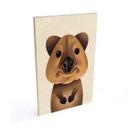 Træplakat Braun - Quokka