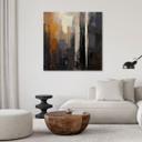 Canvasbillede, Abstrakt brun malet