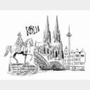 Fotomural Colonia - blanco y negro - Love your City