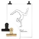 Poster Yoga - Parada de manos - Line Art