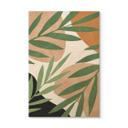 Cuadro de madera Ramas abstractas de aspecto tropical | Ilustración botánica - Costa