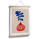 Plakat Kubistika - Vild blomst i rød vase