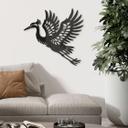 Decoración mural grulla - pájaro elegante - decoración acrílica
