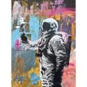 Astronaut med due-vægmaleri - Kuryliuk