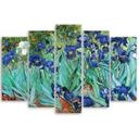 5 stykke lærredstryk, Vincent Van Gogh iris