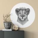 Sticker mural Korenkova - Le prince Lion - Rond