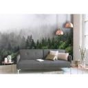 non-woven tapet FoggyFirTrees landskabstræ fototapet Designwalls i grøn og hvid 