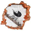 3D - Wallsticker Banksy - Baby Carriage
