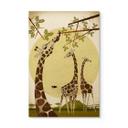 Brunt billede af træ - Giraffer