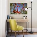 Poster autocollant - W - Champ de Coquelicots