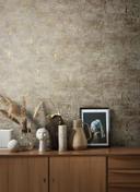 Tekstureret tapet, non-woven Naturlig Opulens i brun, grå