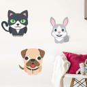 Muursticker Emoji Huisdieren