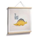 Póster Dino Be Kind - Estegosaurio - Tunaboylu - Cuadrado