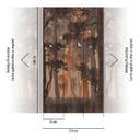 skovtapet brun beige - non-woven tapet botanisk Livingwalls - mat og glat