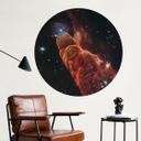 Vinilo decorativo Telescopio James Webb - Torbellino cósmico Herbig Haro 49/50 - Redondo