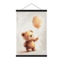 Póster de tela Osito de peluche con globo - Magnusson