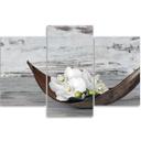 3 stykke lærred print, orkidé blomster træ
