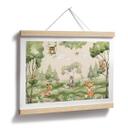 Póster infantil Lindos animales en el corazón del bosque - Oliver Robins