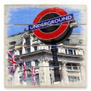 Cuadro de madera Metro de Londres - 40x41,5 cm