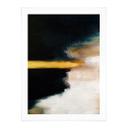 Póster Abstracto - Pinceladas doradas y negras - Haniff