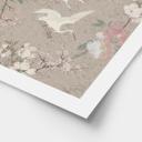 Fugleplakat Traner i kirsebærblomst Rush Beige - Bloomery Decor