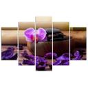 5 stykke lærredsprint Orchid Zen Spa Stones