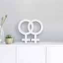 Letra decorativa símbolo de género homo mujer